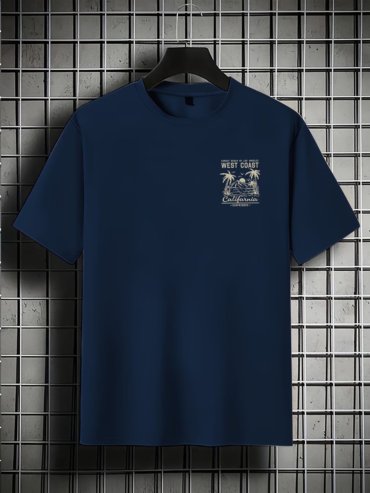 West Coast California Print T-Shirt for Men | 100% Cotton